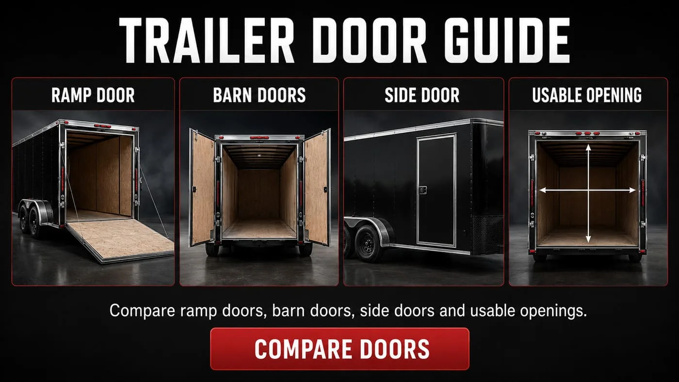 Enclosed trailer door guide