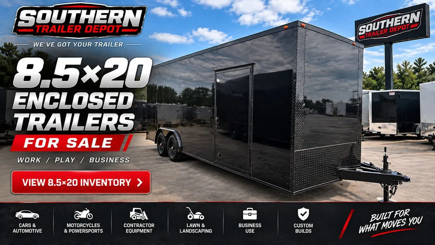 8.5x20 enclosed cargo trailer for sale at Southern Trailer Depot