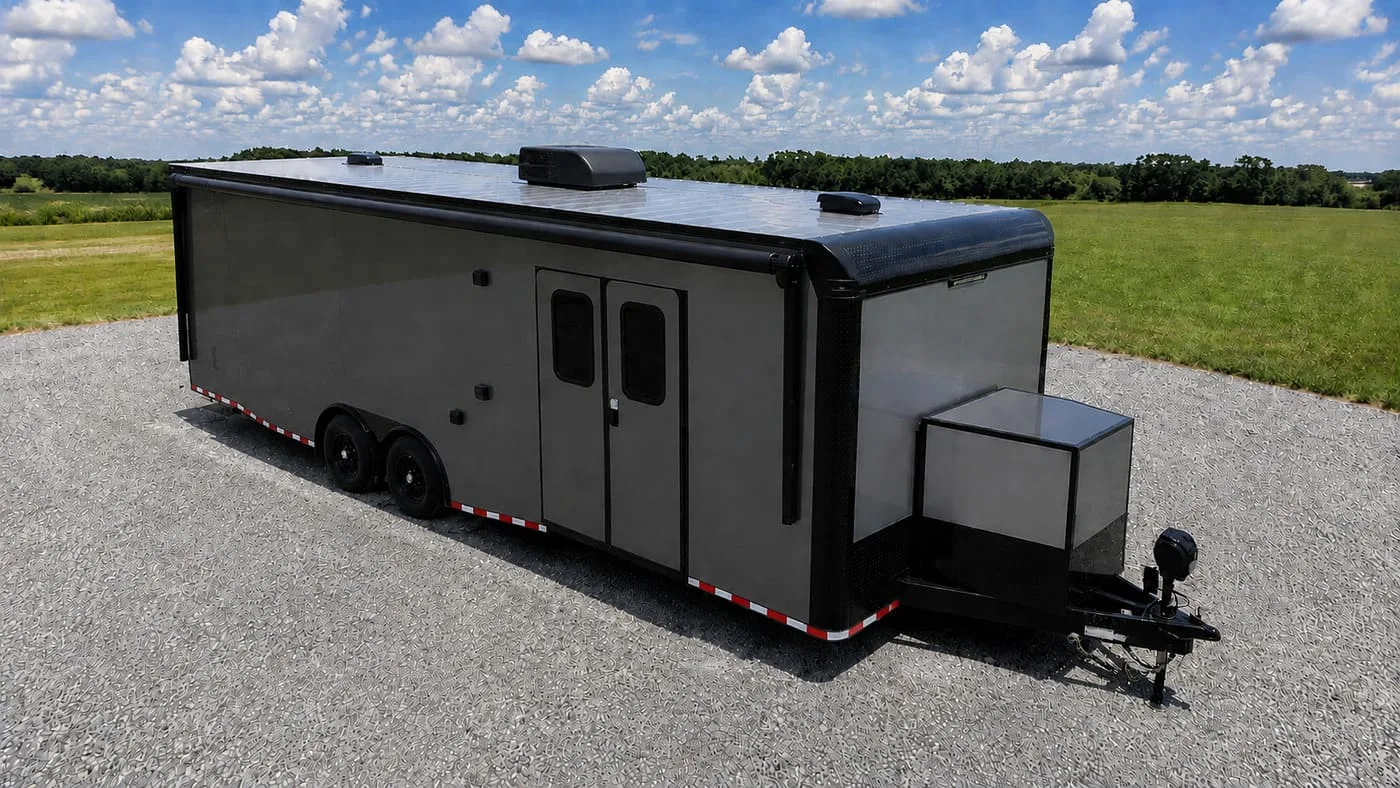 Enclosed trailer roof guide